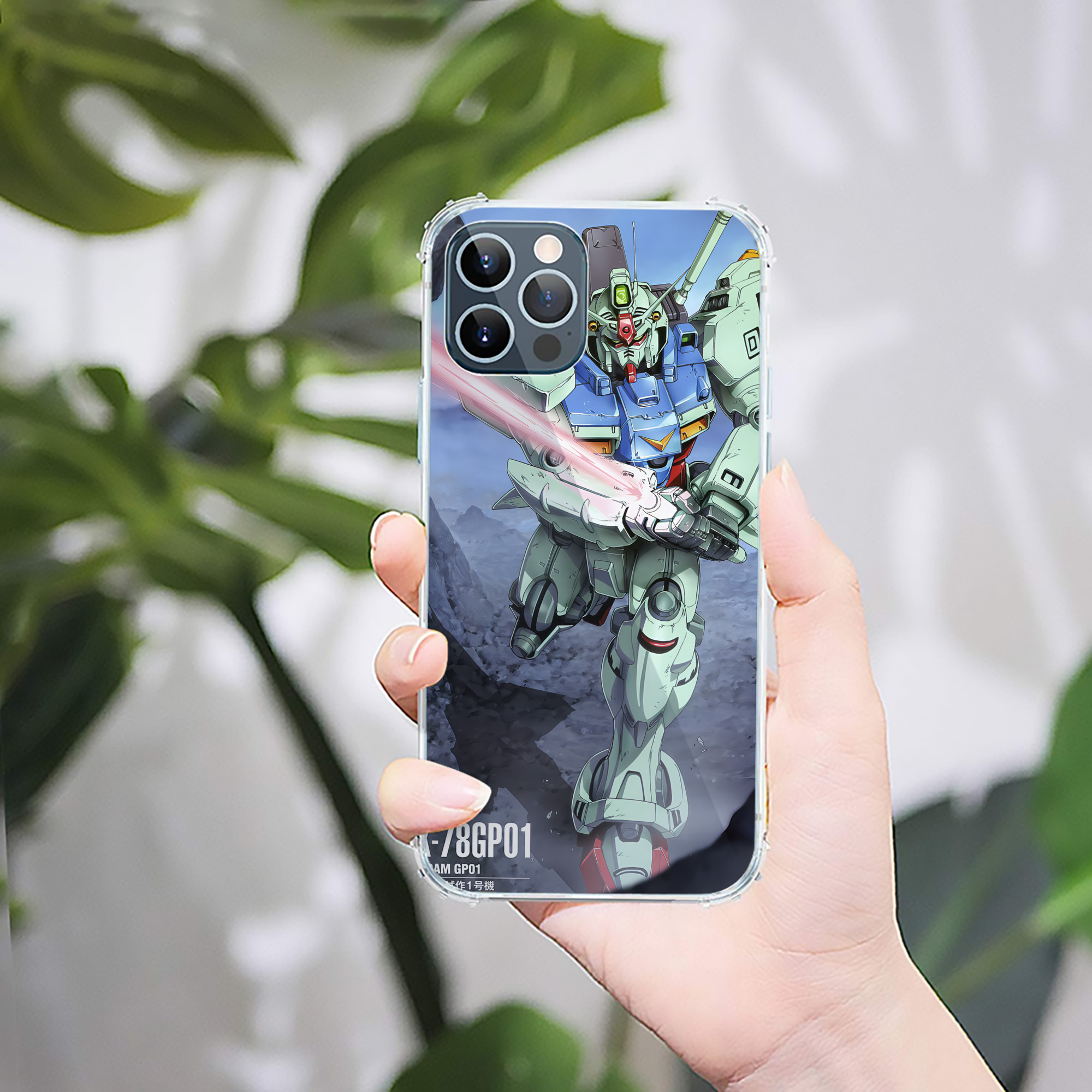 （画像用） 機動戦士ガンダム Mobile Suit Gundam 【iPhone 12シリーズ対応】透明スマホケース（クリアソフトケース）